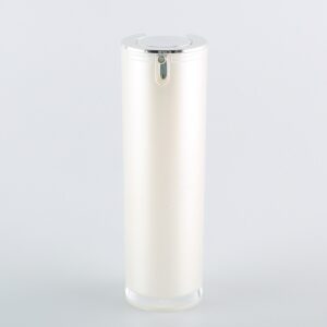 Cylinder acrylic airless lotion bottle1