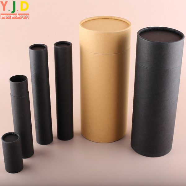 black cardboard paper tube