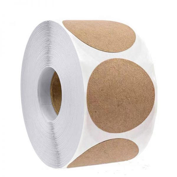 LB-007-kraft paper adhesive sticker in roll